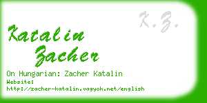 katalin zacher business card